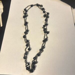 Park Lane Hematite jet crystals necklace